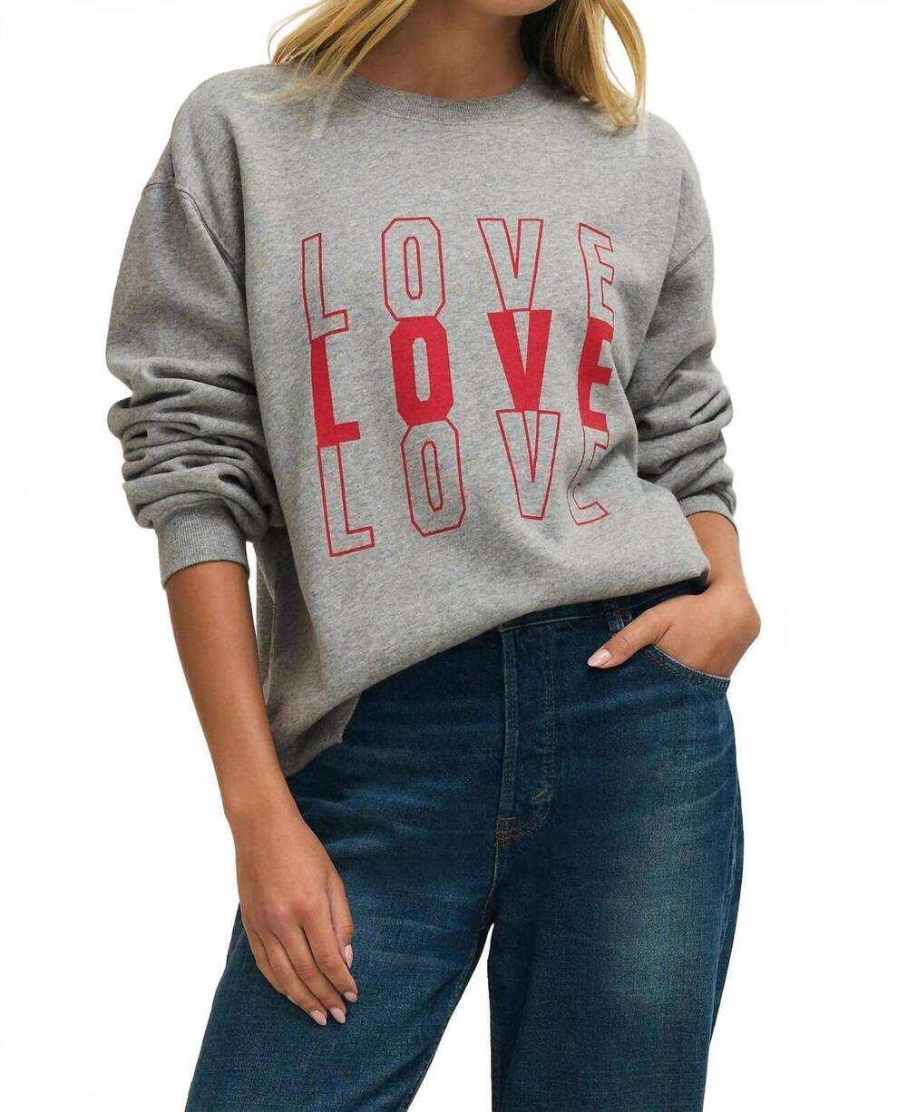 NEW Z SUPPLY amour love sweatshirt in grey - Picture 1 of 4